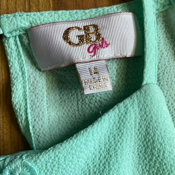 GB Girls Mint  Sleeveless Dress - Picture 2 of 8